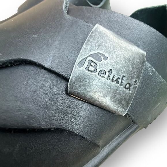 Betula Birkenstock Black Leather Shoes Women's EU 37 - Picture 9 of 15